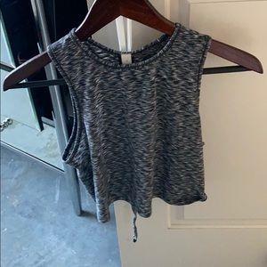 Heather Grey Lululemon crop shirt